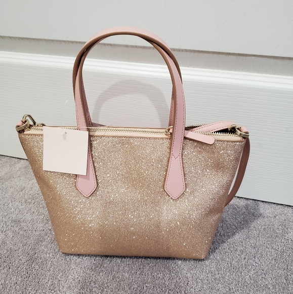 Kate Spade Joeley Ina Rose Gold Glitter Crossbody - Picture 7 of 7
